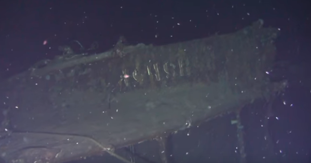 Tên của con tàu đắm là Dmitrii Donskoi được phát hiện trên đuôi tàu. (Nguồn: Shinil Group)