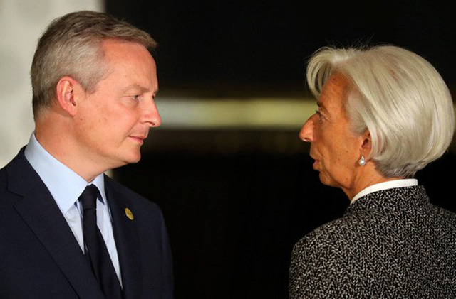 
Bộ trưởng Tài chính Pháp Bruno Le Maire (trái) và Giám đốc Điều hành IMF Christine Lagarde tại Hội nghị Bộ trưởng Tài chính G20 ở Argentina. Ảnh: Reuters
