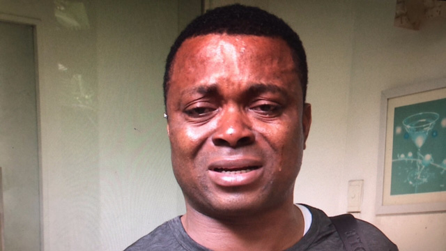 
 Ông Chukwu Christan (người Nigeria) khóc ngất vì nguy cơ mất trắng 24.000 USD đầu tư vào Sky Mining

