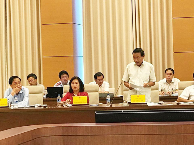 Thượng tướng Lê Quý Vương thông tin về vụ án Vũ nhôm mà nhiều uỷ viên UB Tư pháp quan tâm