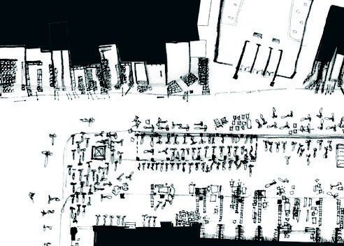
Một bản vẽ hiện trạng không gian đường phố và các phương tiện giao thông, hoạt động thương mại… trên địa bàn quận Hoàn Kiếm năm 2014 do các sinh viên Pháp thực hiện trong một hoạt động hợp tác với UBND quận Hoàn Kiếm khi đó
