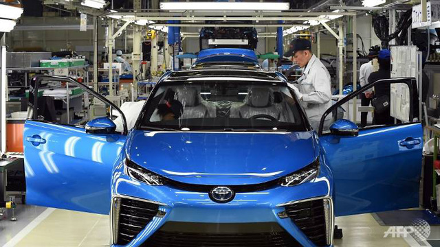 Cơ sở lắp ráp xe ô tô của Nhật Bản (Ảnh: AFP)