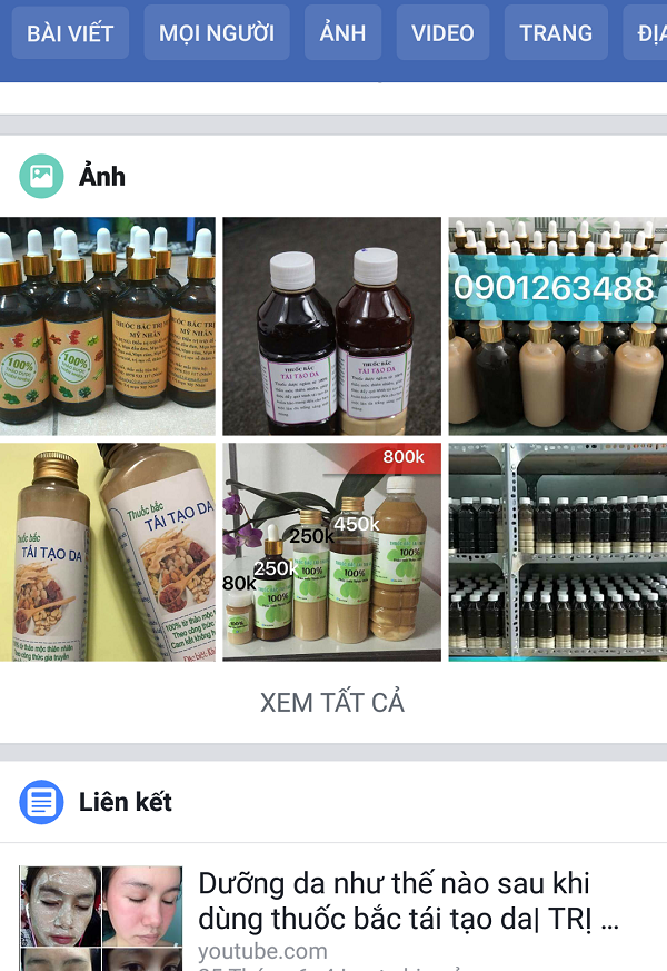 Một trong những loại thuốc y học cổ truyền rao bán trên facebook