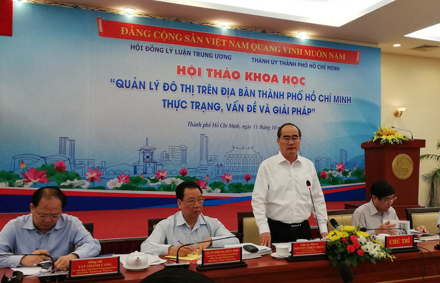 Bí thư Thành ủy TPHCM Nguyễn Thiện Nhân cho rằng thành phố sẽ sử dụng tốt 2 vùng Củ Chi và Cần Giờ để mở rộng không gian đô thị