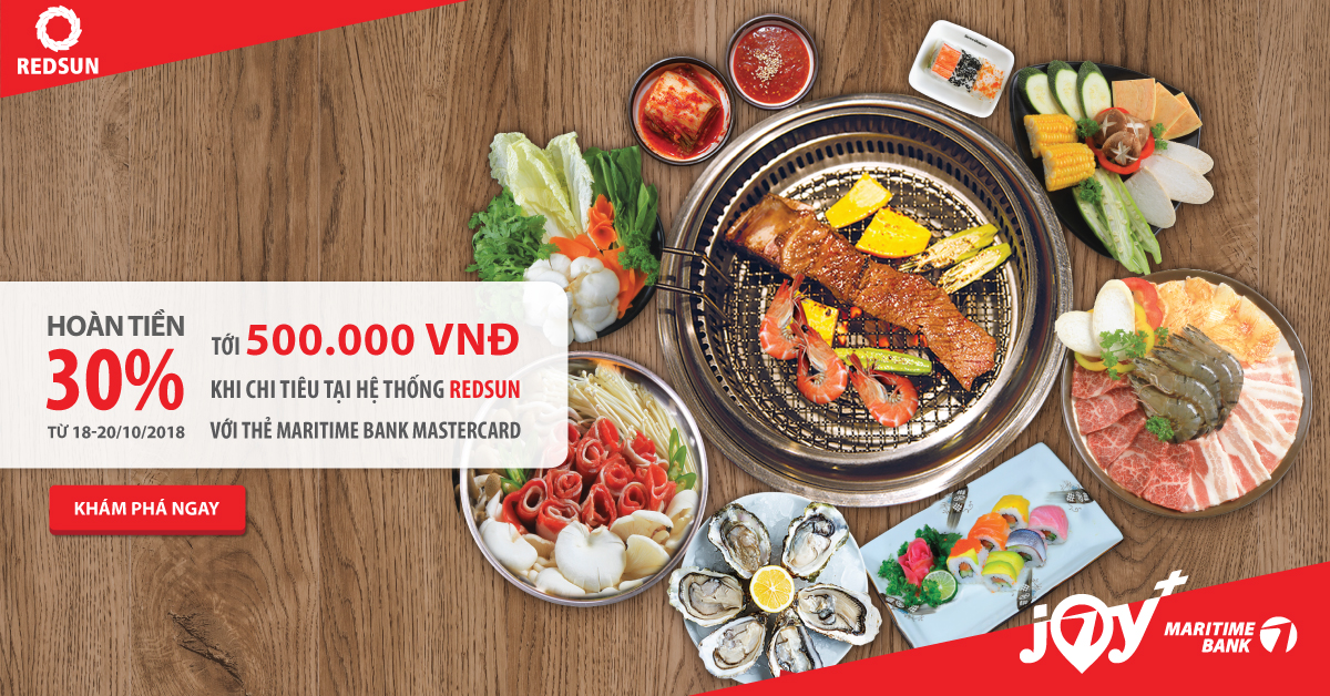 Thưởng thức ẩm thực châu Á dịp 20/10 và nhận hoàn tiền 500 nghìn từ Maritime Bank 