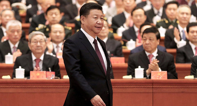 
Chủ tịch Tập Cận Bình dự đại hội đảng Cộng sản Trung Quốc tại Bắc Kinh năm 2017. (Ảnh: Reuters)
