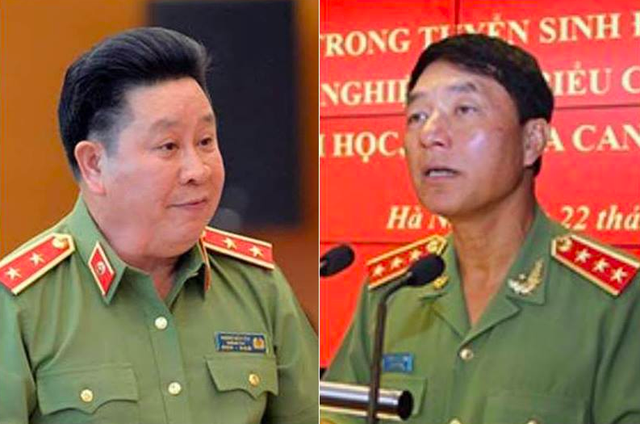 Hai cựu Thứ trưởng Bùi Văn Thành (trái) và Trần Việt Tân bị cáo buộc đã giúp sức Vũ nhôm thâu tóm đất công sản gây thiệt hại cho Nhà nước hàng nghìn tỉ đồng.