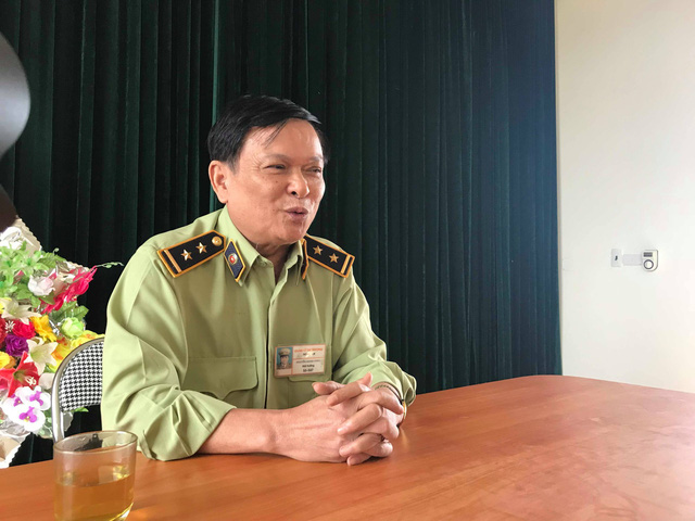 Ông Nguyễn Mạnh Hùng - Đội trưởng Đội QLTT số 8 chia sẻ sự việc.