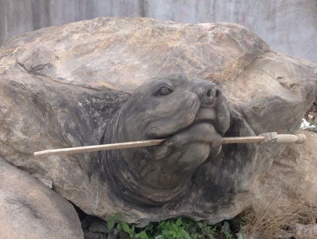 Ảnh: Cận cảnh rùa đá “Hồn thiêng đất Việt” nặng 20 tấn, 600 triệu không bán - 2