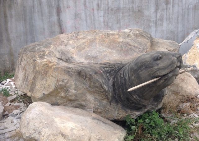 Ảnh: Cận cảnh rùa đá “Hồn thiêng đất Việt” nặng 20 tấn, 600 triệu không bán - 8