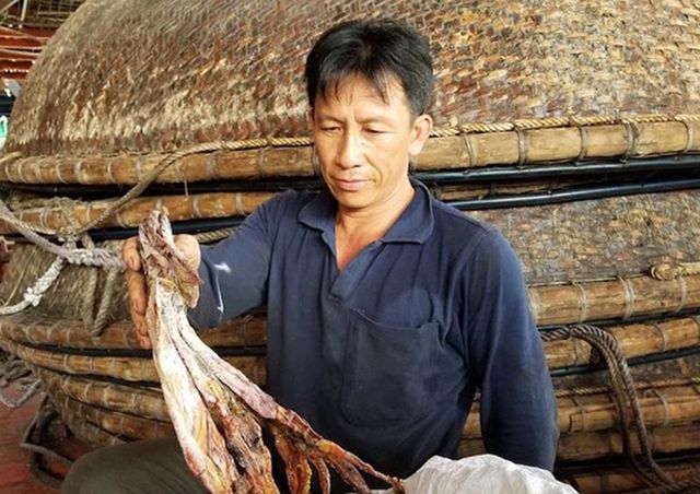Hàng trăm tấn mực khô tồn kho của ngư dân Quảng Nam