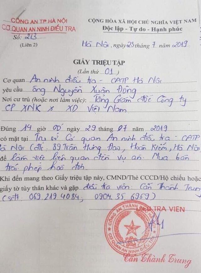 Lan truyền thông tin đại gia Nguyễn Xuân Đông bị công an triệu tập, Vinaconex lên tiếng - 1