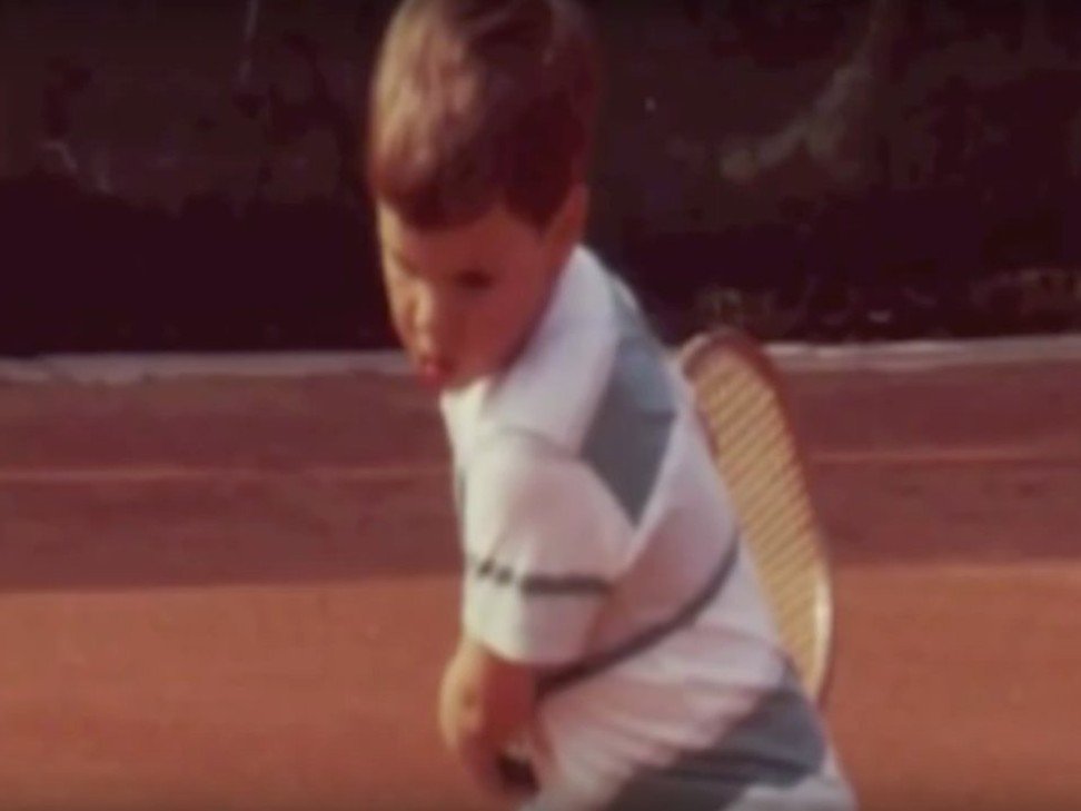 Description: Roger Federer as a child. Photo: Sport Attitude/Youtube
