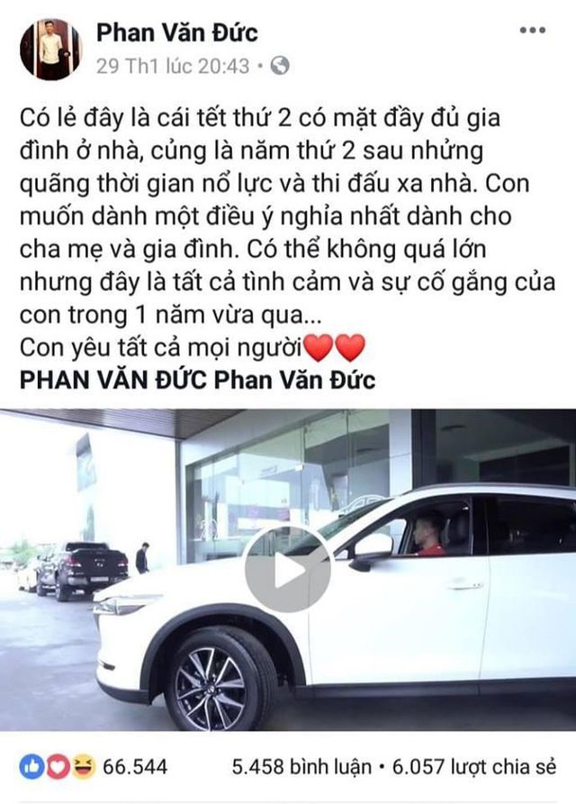 Sao bóng đá Việt đua nhau tặng xế sang bạc tỷ cho người thân - 3