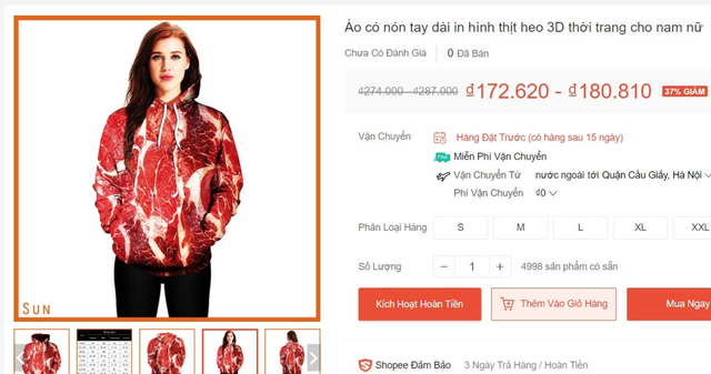 Sốt xình xịch với mẫu áo in hình thịt lợn: Nhiều bạn trẻ lật tung các cửa hàng tìm mua - 3