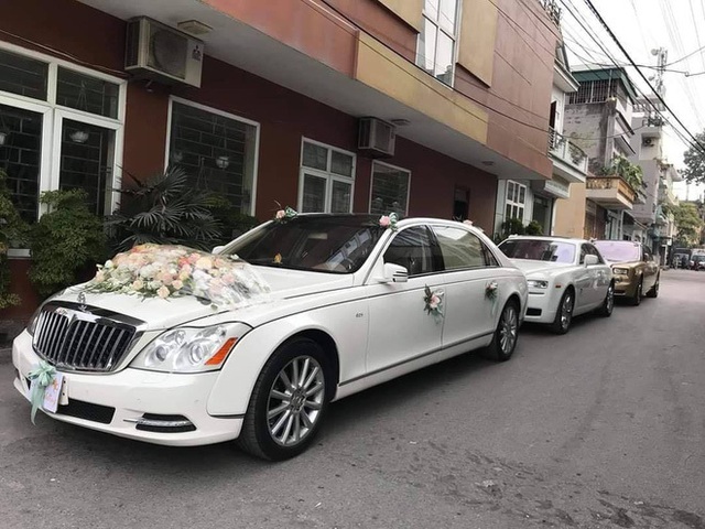 Đám cưới nhà giàu Quảng Ninh: Maybach, Rolls- Royce nối đuôi nhau đưa dâu - 1