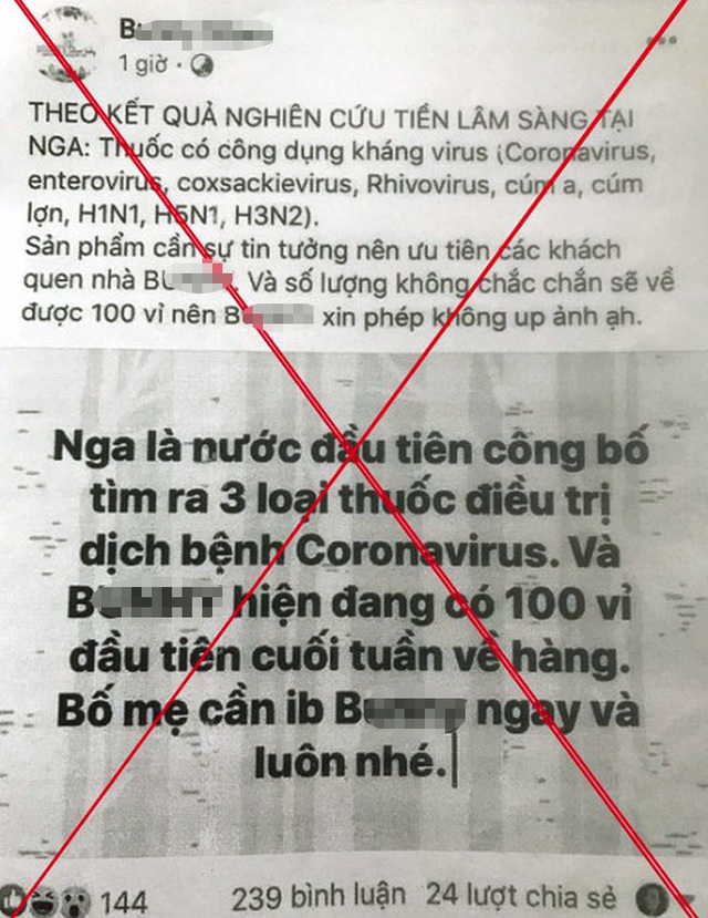 Người phụ nữ Hà Nội nhận đặt hàng thuốc trị virus corona - 1