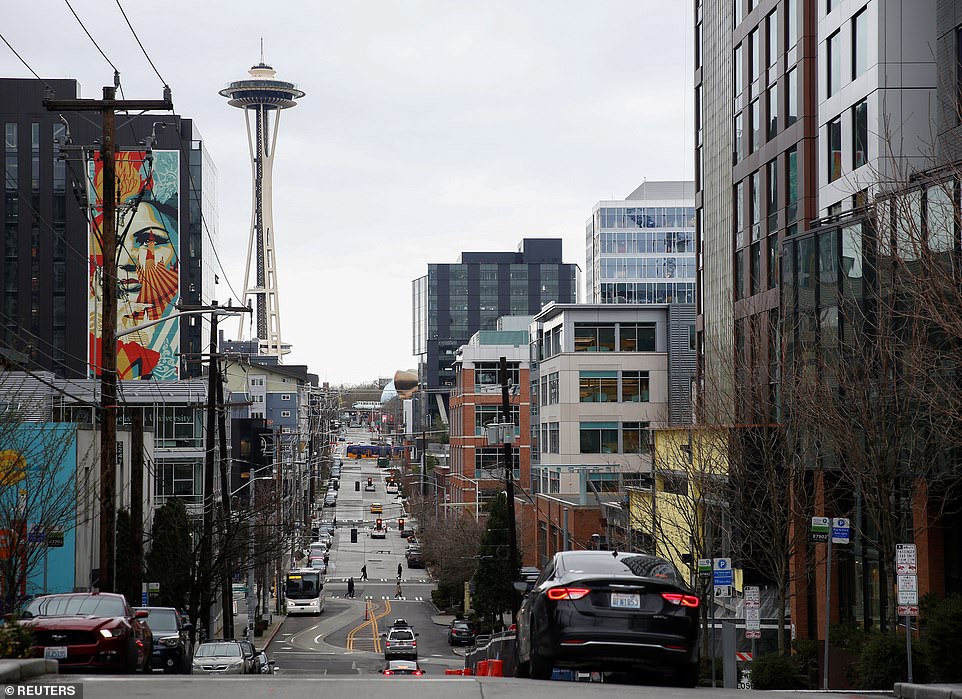 Description: Seattle streets empty out after Amazon, Facebook and others tell ...