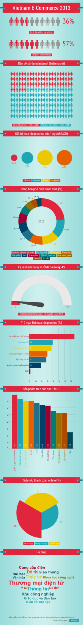 [INFOGRAPHIC] Thống kê sơ bộ ngành thương mại điện tử Việt Nam năm 2013