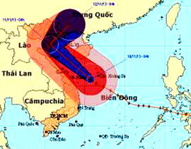 Bão Haiyan quét dọc miền Trung rồi đổ về Đồng bằng Bắc bộ