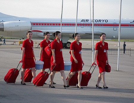 Thiết kế đồng phục cũ của các tiếp viên hàng không hãng bay Air Koryo