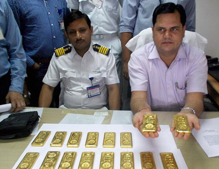 Hải quan thu giữ  vàng lậu tại Sân bay quốc tế Netaji Subhash Chandra Bose ở Kolkata