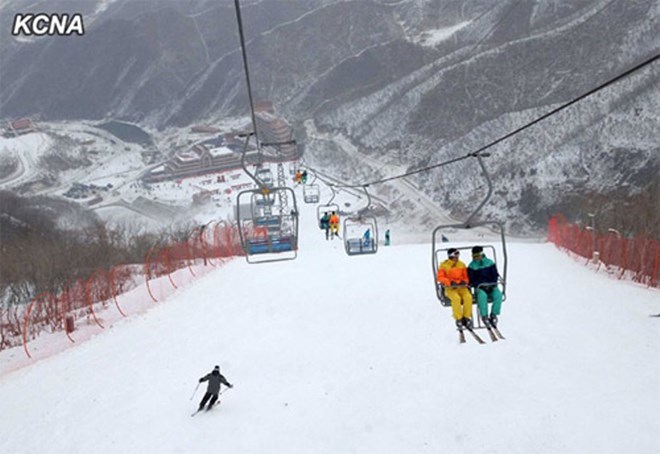 Khu trượt tuyết mới của Triều Tiên (Ảnh: KCNA)