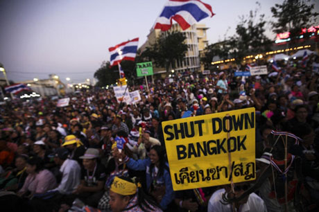 Phe biểu tình Thái Lan bắt đầu chiến dịch Đóng cửa Bangkok