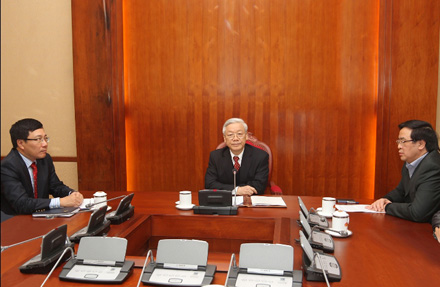 Tổng Bí thư Nguyễn Phú Trọng điện đàm với Tổng Bí thư, Chủ tịch nước Trung Quốc