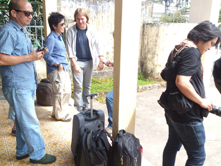 Các phóng viên trong nước và quốc tế tập trung tại Phú Quốc (Ảnh: Công Quang)