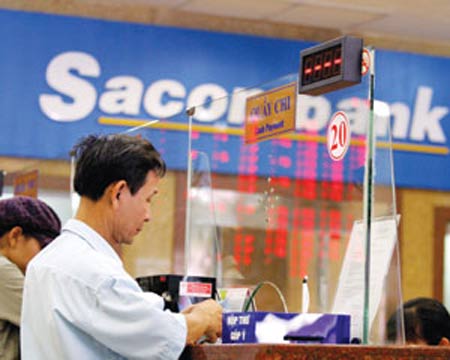 Cổ phiếu Sacombank tăng điểm mạnh