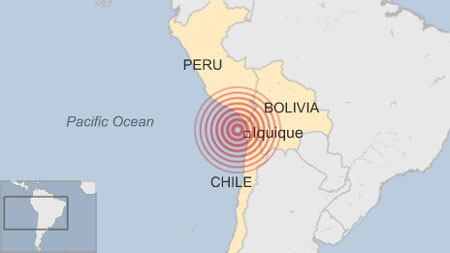 Động đất cực mạnh gây cảnh báo sóng thần ở Chile