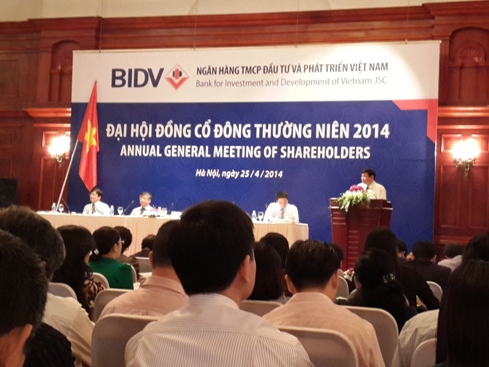 Chủ tịch BIDV Trần Bắc Hà đồng ý đề xuất tăng cổ tức 2014