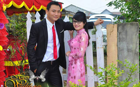 Thảo và Quang trong ngày lễ đính hôn.