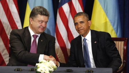 Tổng thống đắc cử của Ukraine, ông Petro Poroshenko hội đàm cùng ông Obama