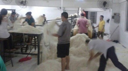 Kinh hãi cảnh sản xuất mỳ sợi ở Trung Quốc