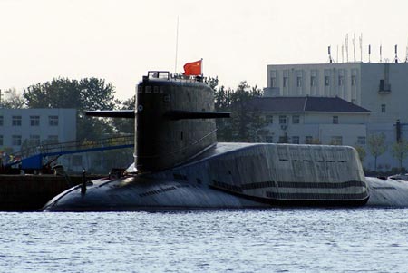 Một tàu ngầm Type 094 lớp Jin của Trung Quốc.