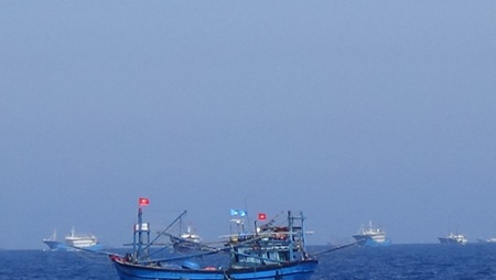 Tàu cá Trung Quốc dàn hàng ngang dài 15 hải lý ngăn cản tàu Việt Nam