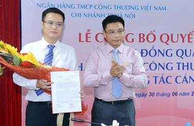 VietinBank bổ nhiệm ông Vũ Trung Thành làm Phó Giám đốc khối