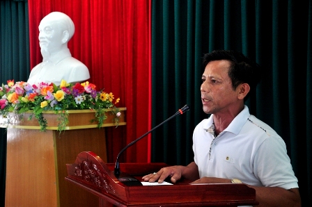 Chủ tàu cá ĐNa 90351 – ông Lê Văn Chiến - phát biểu tại cuộc gặp với Chủ tịch nước