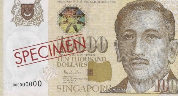 Singapore ngừng phát hành tờ tiền mệnh giá 10.000 SGD