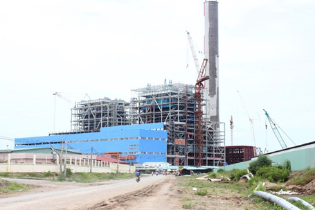 Một góc công trình nhà máy nhiệt điện Duyên Hải.