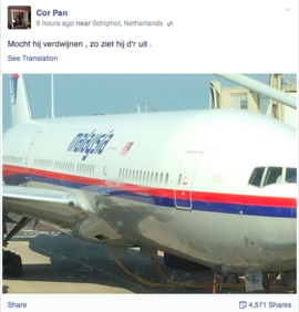 Hình ảnh cuối cùng về máy bay Malaysia trước khi bị rơi