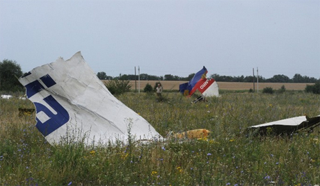Các mảnh vỡ của MH17 tại hiện trường vụ tai nạn.