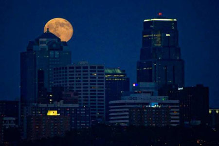 Siêu trăng cũng xuất hiện ở tiểu bang Kansas thuộc miền Trung Tây nước Mỹ
