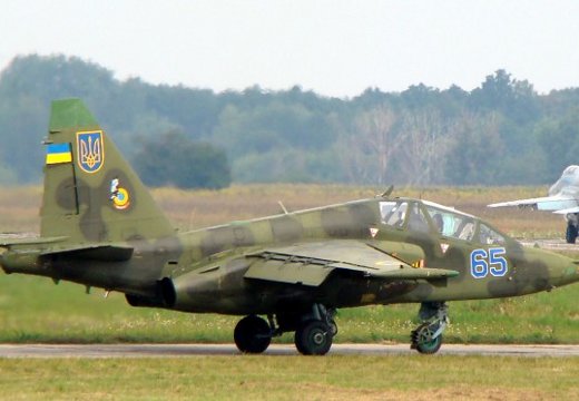 Một máy bay chiến đấu Su-25 của Ukraine.
