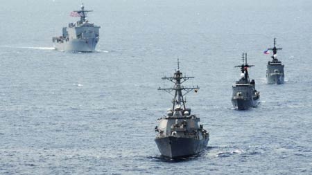 Mỹ theo dõi cuộc tập trận của Trung Quốc trên Biển Đông