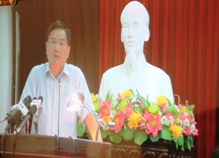 Bộ trưởng Đinh La Thăng phát biểu kết luận hội nghị tại đầu cầu Hà Nội
