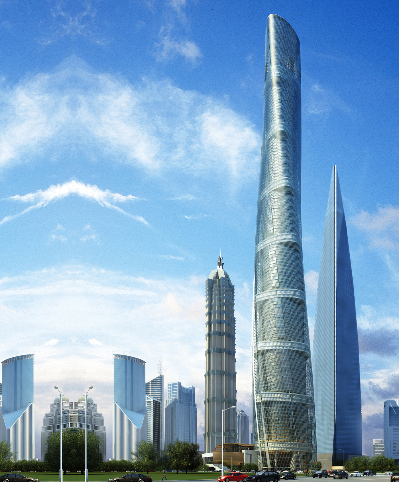 Cận cảnh tòa tháp cao nhất Trung Quốc và cao thứ 2 trên thế giới.