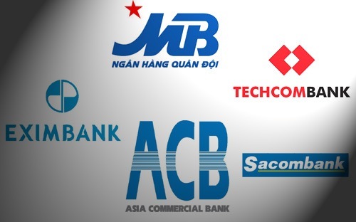 Khoảng cách về lợi nhuận trong top 5 ngân hàng cổ phần hàng đầu Việt Nam vẫn rộng.